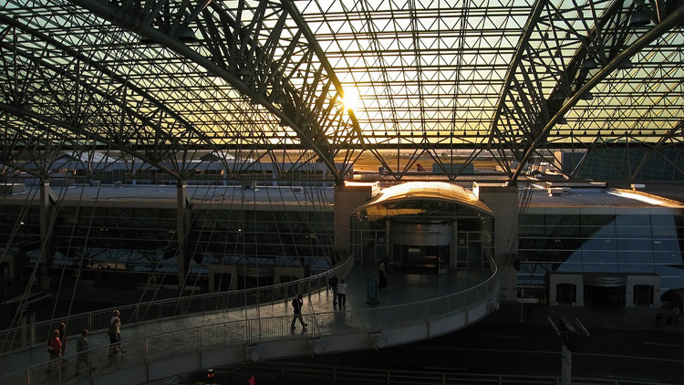 El Aeropuerto Internacional de Portland.