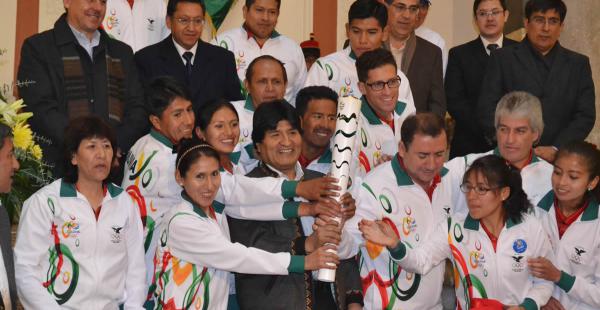 El acto de despedida a la delegación boliviana se realizó este martes en Palacio de Gobierno
