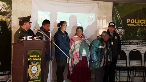 La Policía presenta a tres de los involucrados en el caso de la muerte de la empresaria Nelly Negrette.