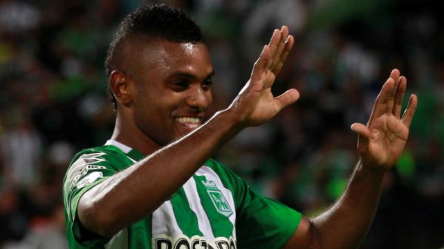Miguel Ángel Borja, goleador de Atlético Nacional de Colombia. Foto. Reuters %image_alt%