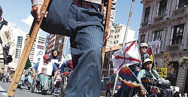 Las personas con discapacidad están en La Paz desde mayo