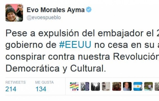Evo Morales asegura que EEUU sigue en su intento de “conspirar” contra su Gobierno