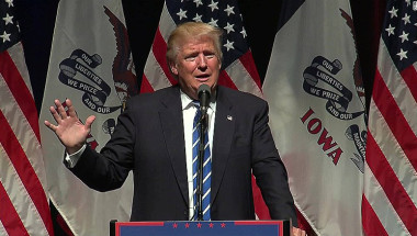 Donald Trump, durante un evento en Iowa el jueves.