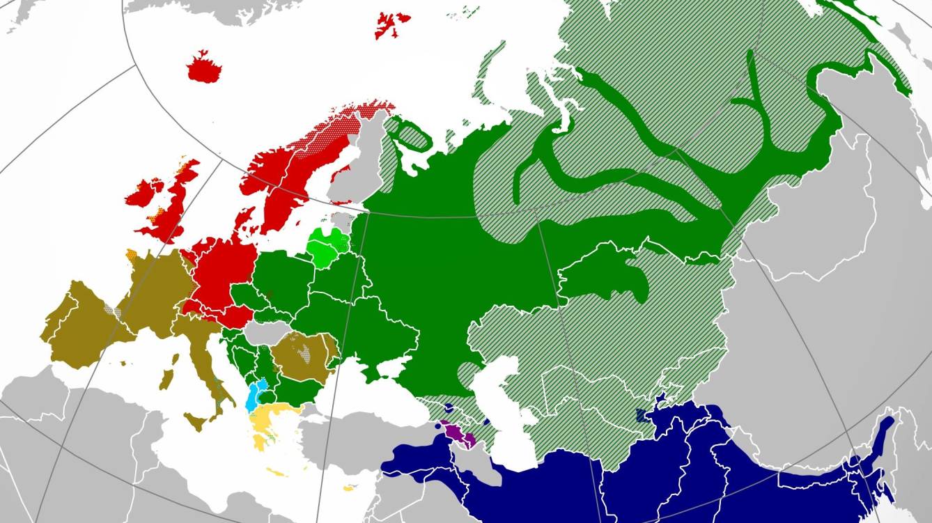 Foto: Mapa de la distribución actual de las lenguas indoeuropeas. (CC)