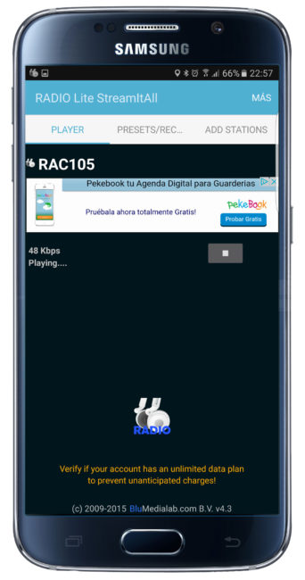 Reproductor en RADIO