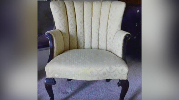 La silla con la nueva tapicería