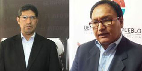 Edwin Martínez Tapia y José Miranda Quilo nuevas autoridades para Defensor del Pueblo en Chuquisaca y Potosí. Foto: defensoria.gob.bo