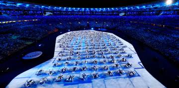 Los mosaicos en la ceremonia de Rio. Los mosaicos en la ceremonia de Rio.
