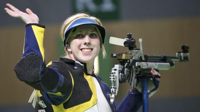 El tiradora estadounidense logro el primer oro en los Juegos Olímpicos 2016. Foto: Reuters %image_alt%