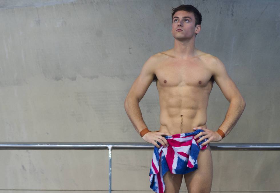 Tom Daley en un momento de la competición, el pasado mes de mayo, en el campeonato europeo de salto celebrado en Londres.