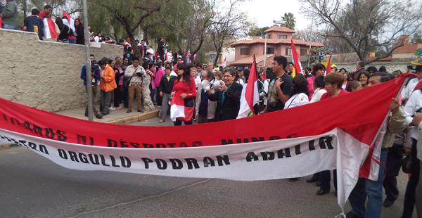 Imágenes de la marcha que se realizó en Tarija este sábado