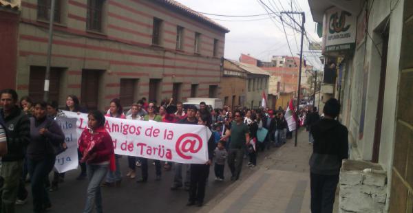 Imágenes de la marcha que se realizó en Tarija este sábado