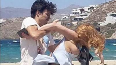 Lindsay Lohan peleando con su novio