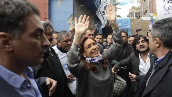 Cristina Kirchner en la Villa 31 después de la mediación con Stolbizer. Foto: Andres D'Elia.