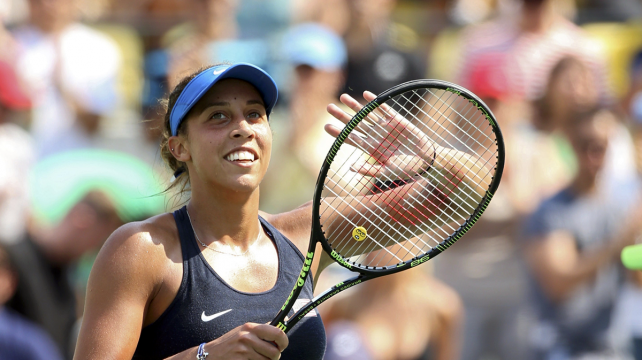 Madison Keys celebra el triunfo ante Carla Suárez. Foto: Reuters %image_alt%