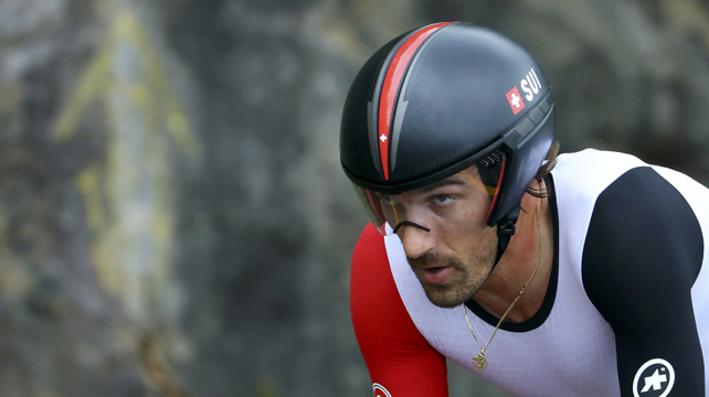 El suizo Fabián Cancellara durante la competencia por Río de Janeiro. Foto: Reuters %image_alt%