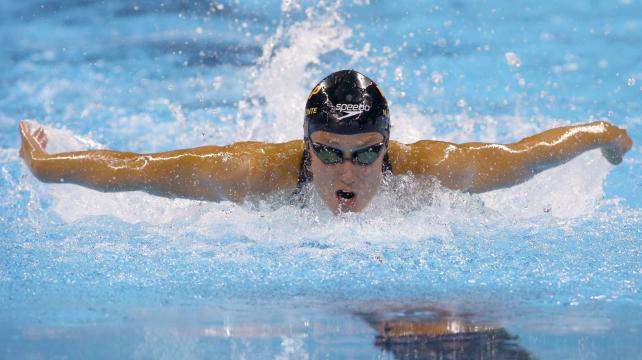La española Mireia Belmonte en plena competencia. Foto: Reuters %image_alt%