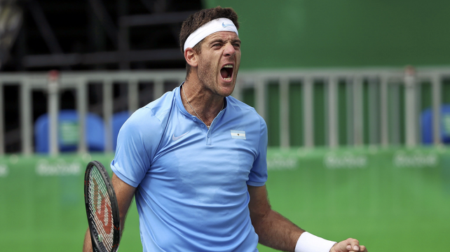 Juan Martín del Potro celebrando su triunfo con bastante euforia. Foto: Reuters %image_alt%