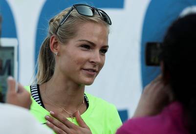 La rusa Daria Klishina, lista para competir en Río. (AP Photo/Nikolai Alexandrov, File)