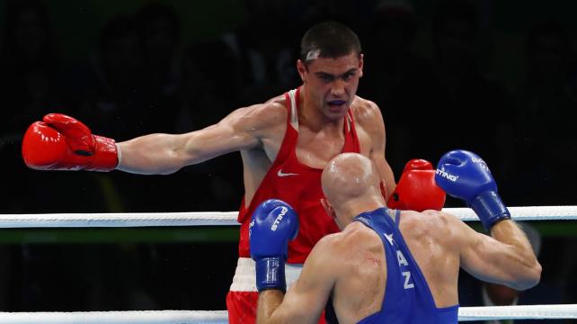 Evgeny Tishenko, de Rusia ganó la medalla de oro en boxeo. Foto. Reuters %image_alt%