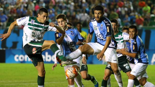 En el partido de ida Blooming venció a Plaza Colonia por 1-0 en el estadio Tahuichi. Foto. Jorge Gutiérrez %image_alt%