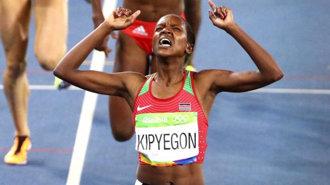 Kipyegon, de 22 años, ganó la medalla dorada en los 1.500 metros. Foto. Reuters %image_alt%