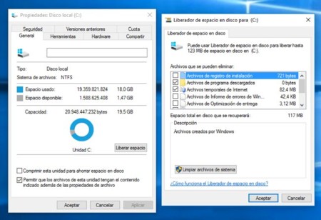 Liberar espacio