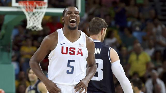 Kevin Durant, fue el más efectivo del equipo estadounidense. Foto. Reuters %image_alt%