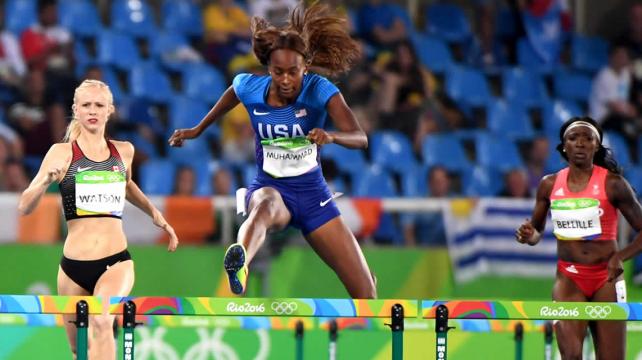 Dalilah Muhammad, de Estados Unidos es la más veloz en 400 metros vallas. Foto. AFP %image_alt%