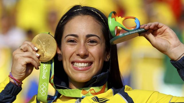 La deportista colombiana repitió la medalla de oro que consiguió en Londres 2012. Foto: Reuters %image_alt%