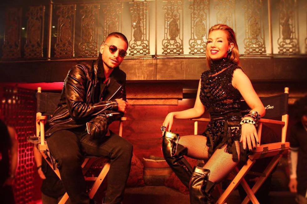 Maluma y Thalía.
