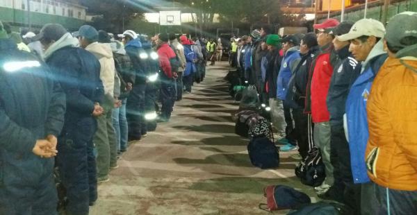 Mineros detenidos en el departamento de Oruro