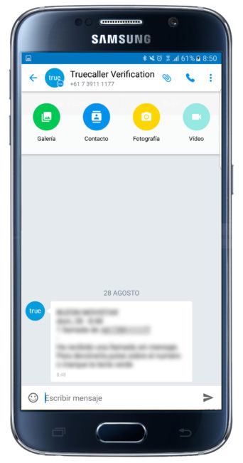 Inclusión de contenido en Truemessenger