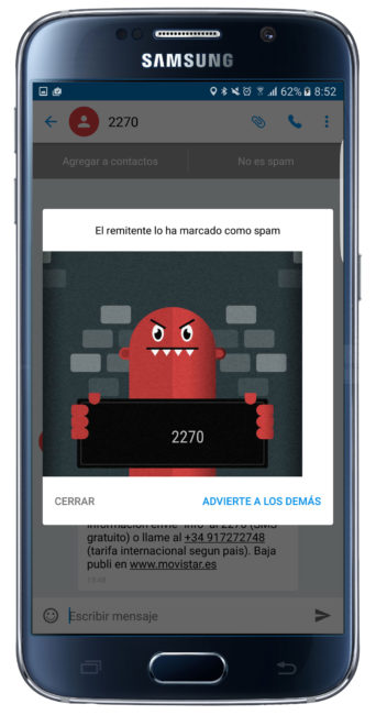 Spam en Truemessenger