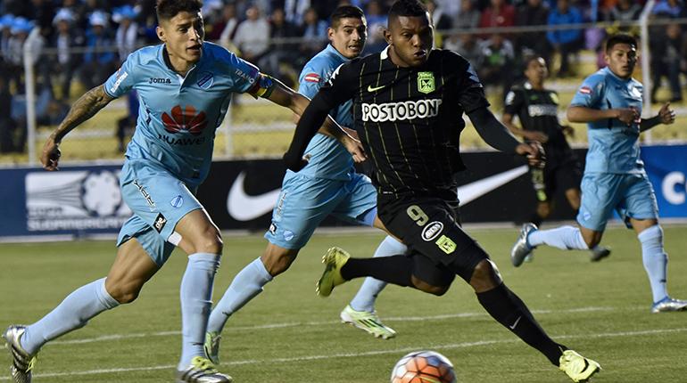 Incidencias del partido entre Bolívar y Atlético Nacional. | AFP