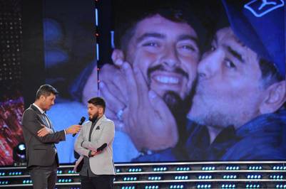 Marcelo Tinelli en una gran entrevista a Diego Maradona Jr.