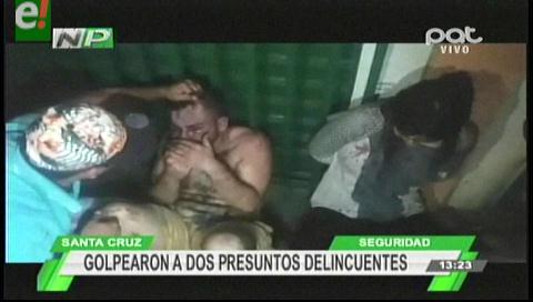 Vecinos golpearon a presuntos delincuentes