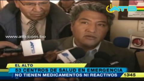 53 centros de salud de El Alto paran por falta de medicamentos