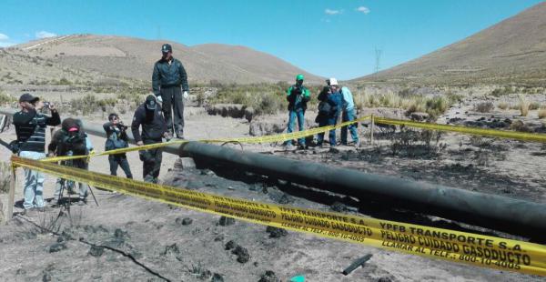 La Policía junto a la Fiscalía inspeccionó los ductos que fueron afectados durante el conflicto con los cooperativistas