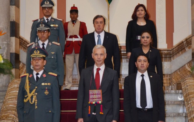 Embajadores de cuatro países presentaron sus cartas credenciales al presidente Evo Morales