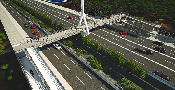 Una vista de la nueva pasarela. Se prevé que la obra esté concluida en septiembre del próximo año
