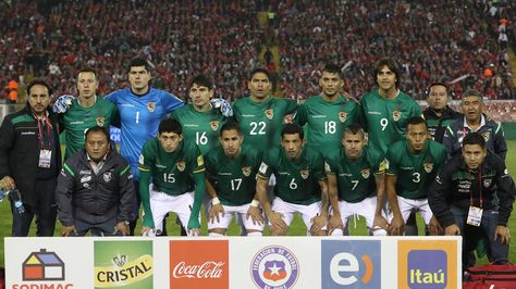 La selección de Bolivia antes del partido contra Chile, el 6 de septiembre de 2016.