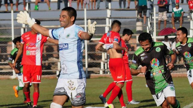 Iván Brun celebra el gol anotado ante Guabirá (1-0) en Yacuiba. Foto. APG %image_alt%