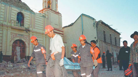 Así quedó parte de Aiquile (Cochabamba), tras el terremoto de 1998. 