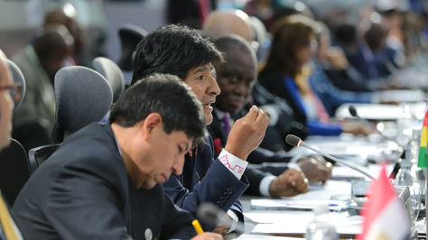 El presidente Evo Morales participa de la plenaria de la XVII Cumbre del Movimiento de Países No Alineados (MNOAL)