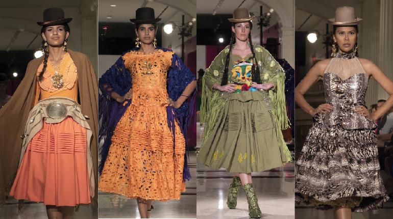Modelos luciendo diseños de Eliana Paco en Nueva York. | EFE