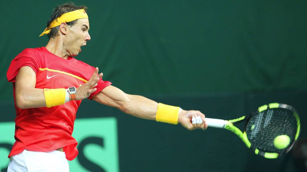 Foto: Rafa Nadal, en la reciente eliminatoria de la Copa Davis contra India. (EFE)