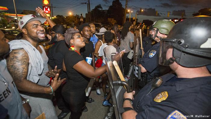 Manifestantes en Baton Rouge.