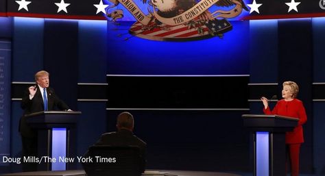 HillaryClinton y Donald Trump en el primer debate hacia las elecciones