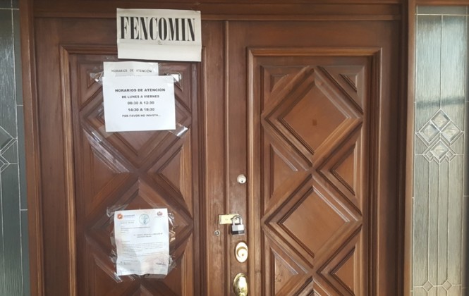 Oficinas de Fencomin permanecen cerradas a más de un mes de su intervención